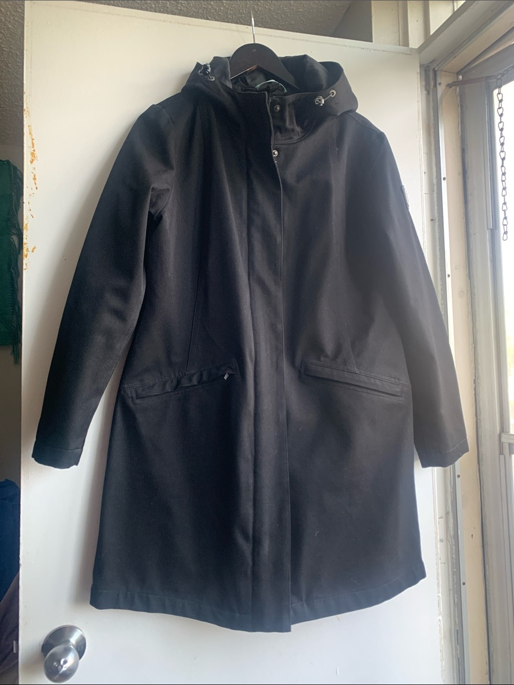 Gotcha Glacier Womens Black Hooded Long Coat - Classic Waterproof Jacket